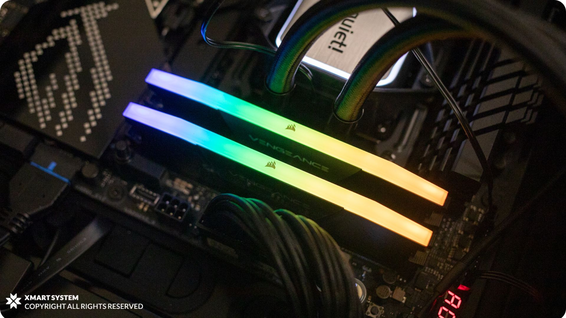 رم کورسیر مدل Corsair VENGEANCE RGB 64GB 32GBx2 6200MHz CL40 DDR5