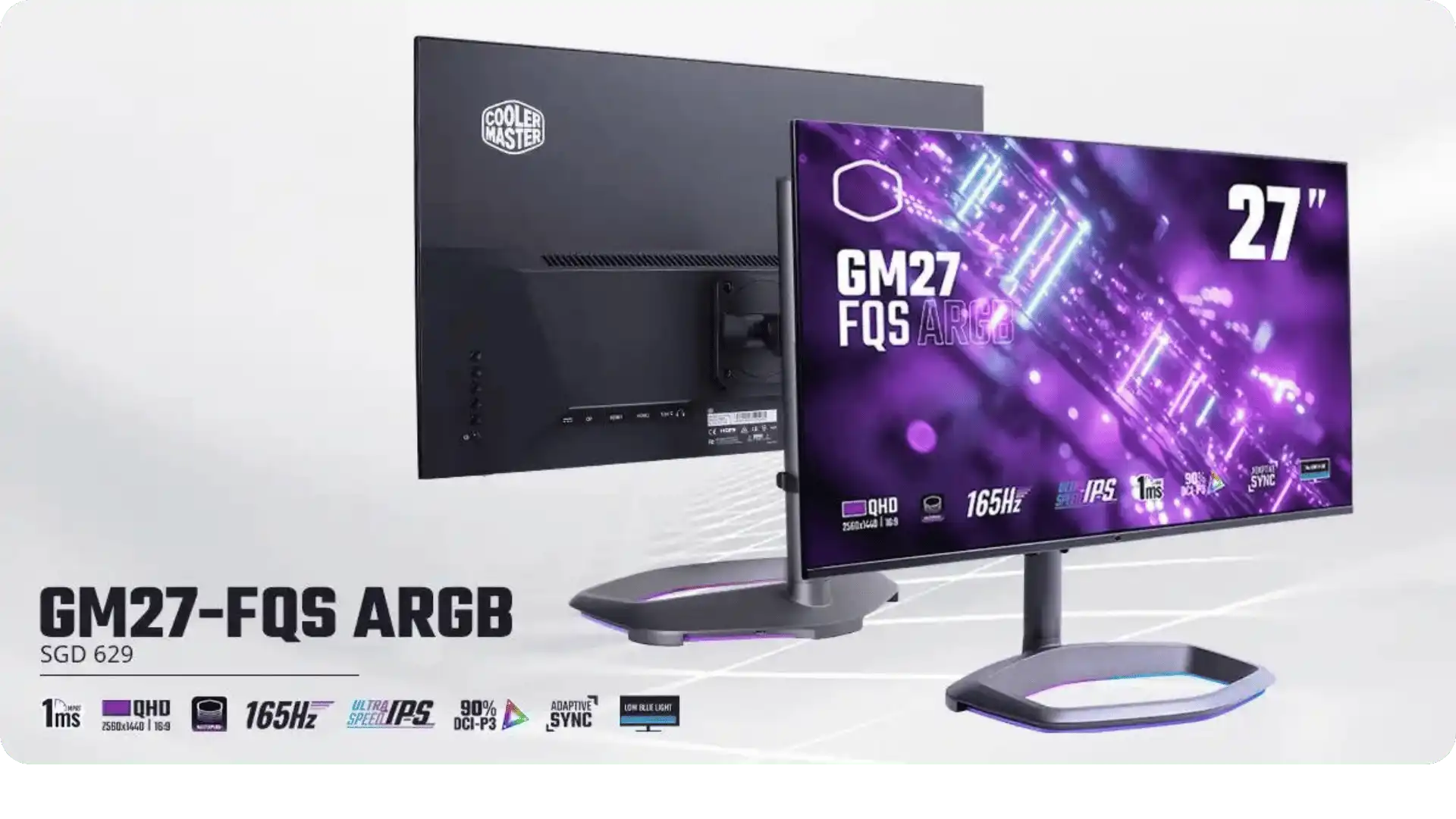 مانیتور کولرمستر مدل COOLER MASTER GM27-FQS ARGB 2K 165HZ